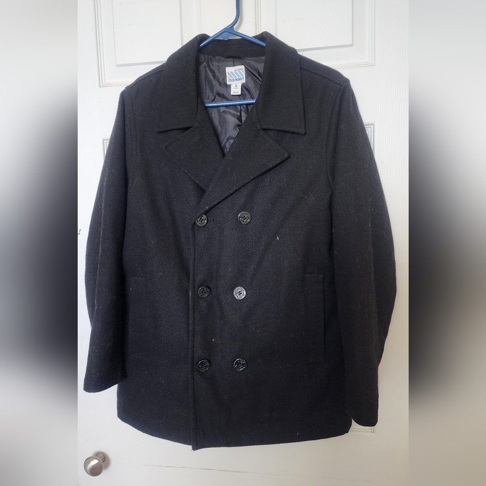 Classic Black Double-Breasted Men's Coat